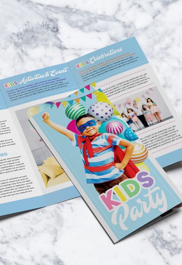 Kids Holiday Party Tri-Fold Brochure
