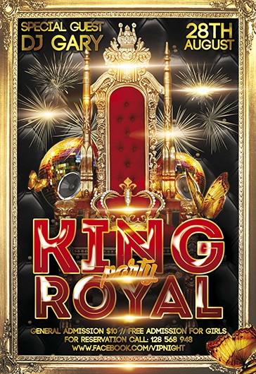 King Royal Party Flyer - Club