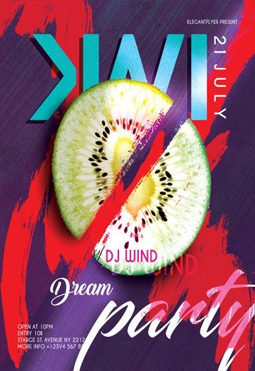 Kiwi Dream Party Flyer