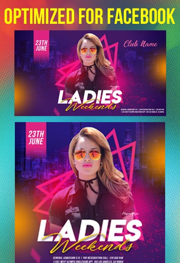 Purple Modern Ladies Weekends Free Social Media Template PSD | by ...