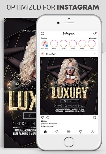 Luxury Night Instagram - Modèles Instagram