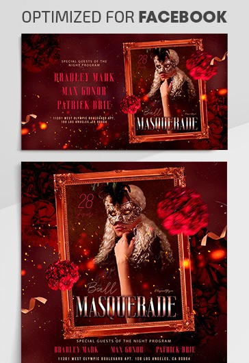 Masquerade Ball Facebook - Facebook Templates