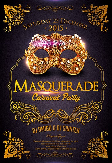 Masquerade Carnival Party Flyer