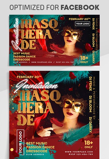 Masquerade - Facebook Templates