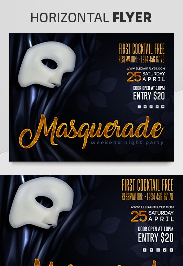 Masquerade Flyer: Flyer de bal masqué - Bal masqué