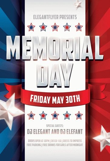 Memorial Day Design V02 - Flyer PSD Template - 10018082 | by ElegantFlyer