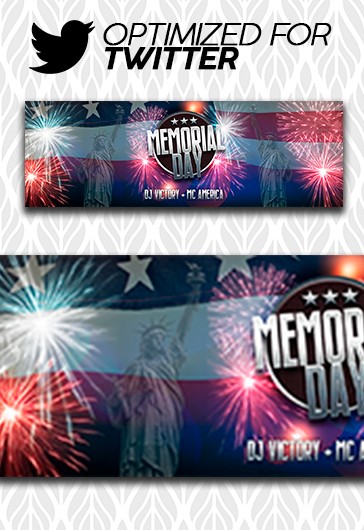 Blue Simple Memorial Day Twitter Premium Social Media Template PSD | by ...