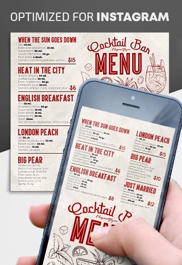 Menu Bar Instagram - Instagram Templates