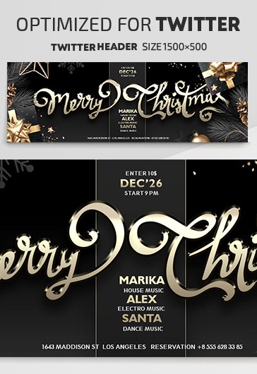 Merry Christmas - Twitter Templates