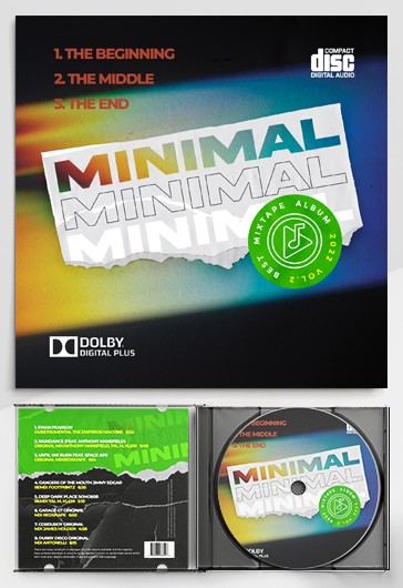 Capa do CD da Mixtape Minimal. - Capas de CD