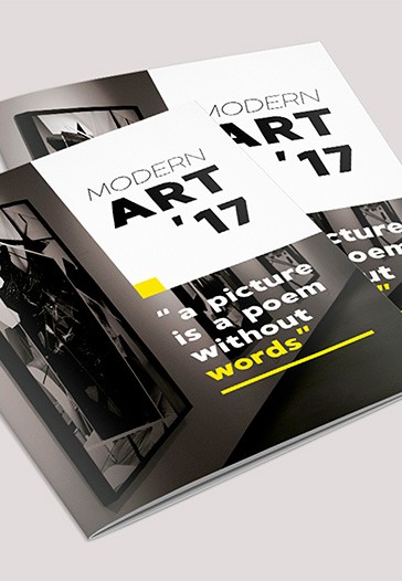 Black Creative Modern Art Premium Brochure Template PSD | by Elegantflyer