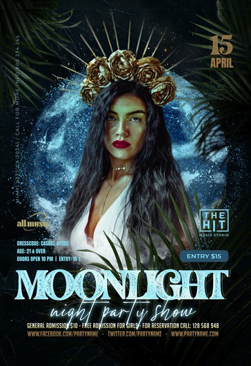 Mondlicht Party Flyer
