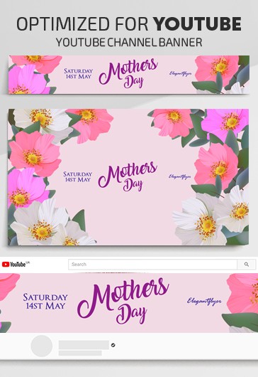 Día de la Madre en Youtube - Plantillas gratuitas de vectores EPS de Youtube.