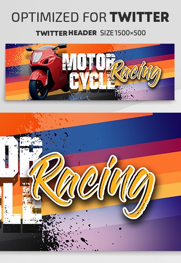 Motorcycle Racing - Twitter Templates