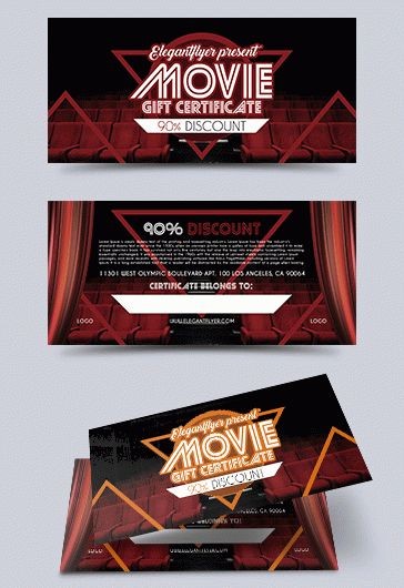 Gift Certificate for Movie - 10020875 | by ElegantFlyer