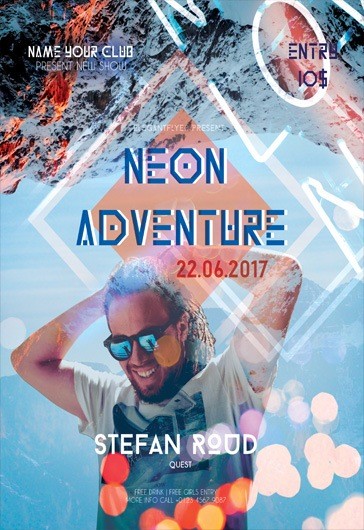 Neon Adventure Flyer