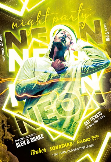 Neon Party Flyer - Neon