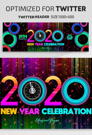 New Year Celebration - Twitter Templates