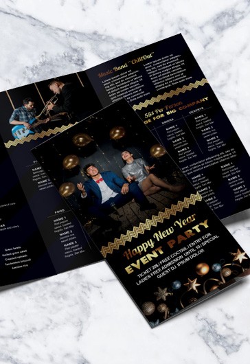 New Year Event Tri-Fold Brochure