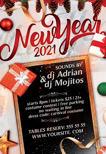 1000  Christmas Poster PSD Templates Available for Free