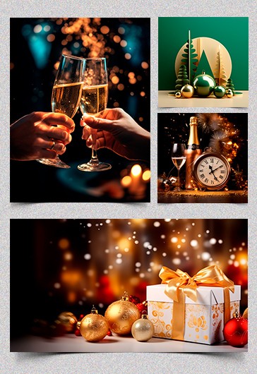 Collection de luxe pour le Nouvel An - Images gratuites de Joyeux Nouvel An 2024