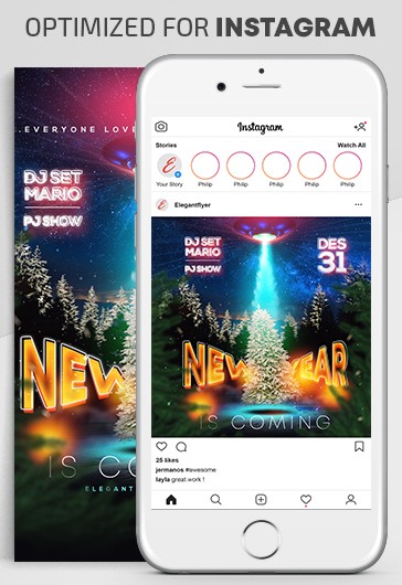 New Year is Coming - Instagram Templates