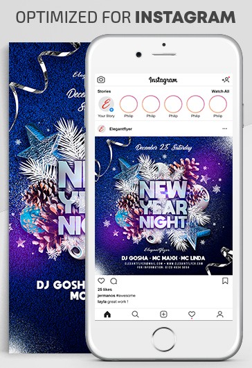 New Year Night Instagram
