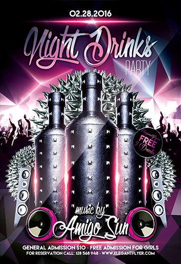 Night Drinks Party Flyer