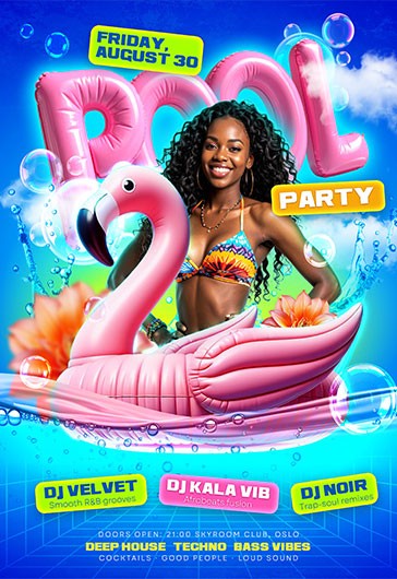 Nacht Pool Party Flyer