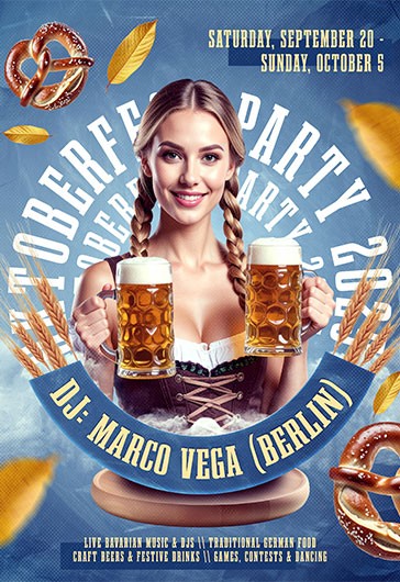 Folleto de Fiesta de Oktoberfest
