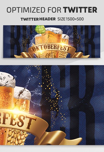 Yellow Simple Oktoberfest Premium Social Media Template Psd 