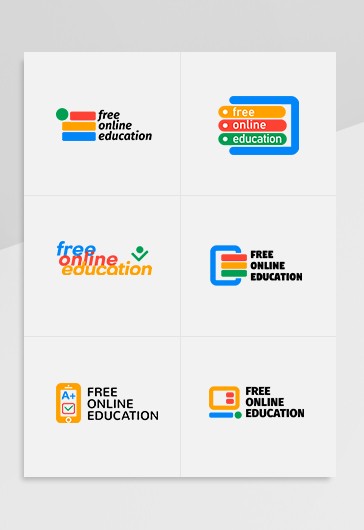Online Education Logo Set