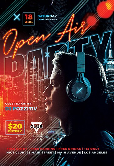 Open Air Party Flyer - Club