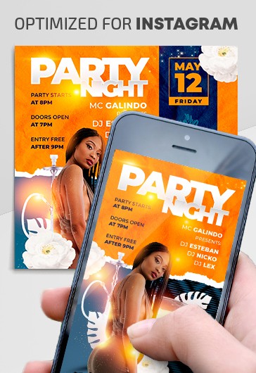 Party Night Instagram - Instagram Templates