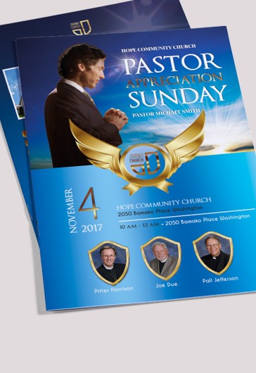 Bi Fold Brochure For Pastor Appreciation Sunday 10020040 By