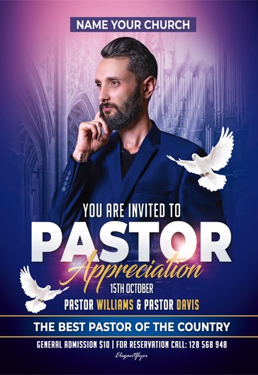 1000+ Free Pastor Flyer Templates (PSD) - by Elegantflyer