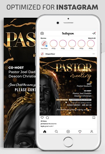 Pastor Meeting Instagram - Instagram Templates