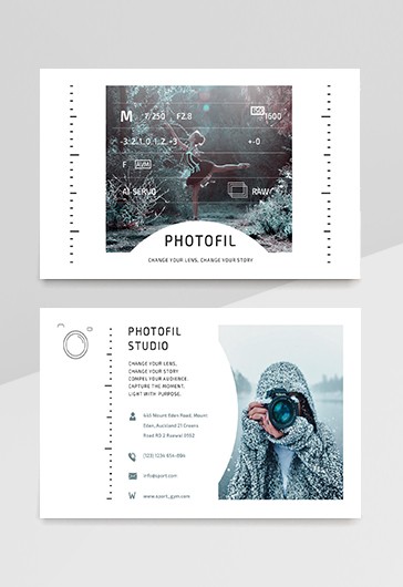 Tarjeta de presentación del fotógrafo
