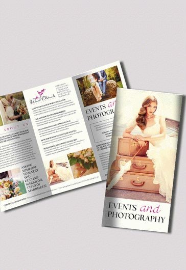 Folheto Tri-Folder de Fotografia.