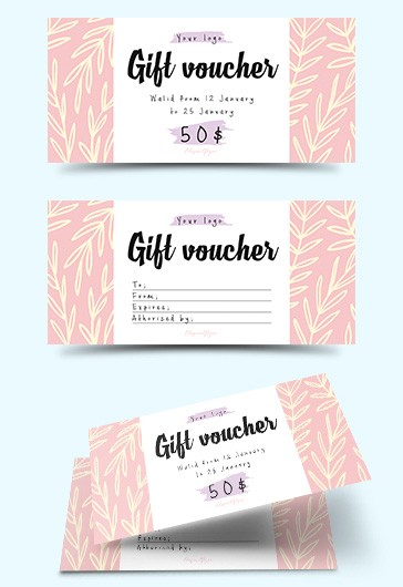 Gift Certificate for Pink Template - 10021132 | by ElegantFlyer