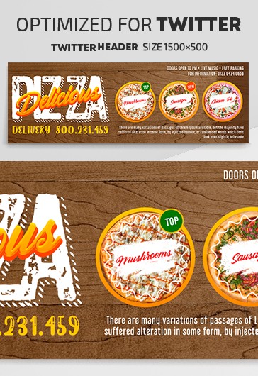 Pizza Twitter - Twitter Templates