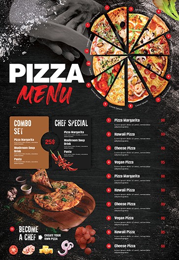 Pizza Menu Flyer - Food