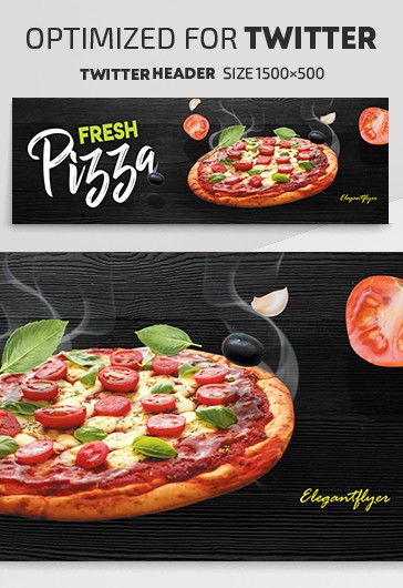 Black Simple Pizza Party Free Social Media Template PSD | by Elegantflyer
