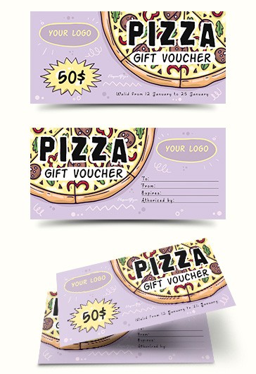 Pizza - Premium Gift Certificate PSD Template - 10021133 | by ElegantFlyer