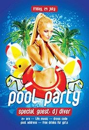 Fête au bord de la piscine