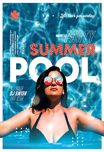 Fête de la piscine avec DJ