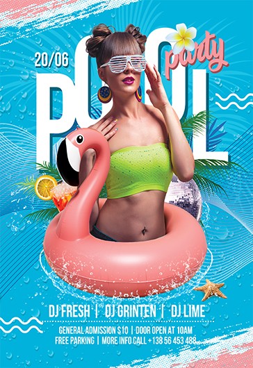 Fancy Pool Party Flyer