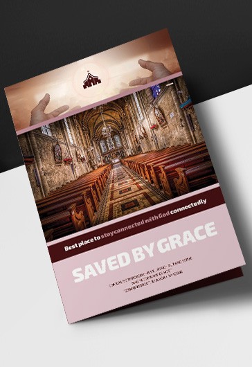 Modèle de brochure d'église premium - Église