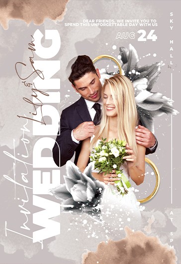 Convite de Casamento em formato de flyer - Evento