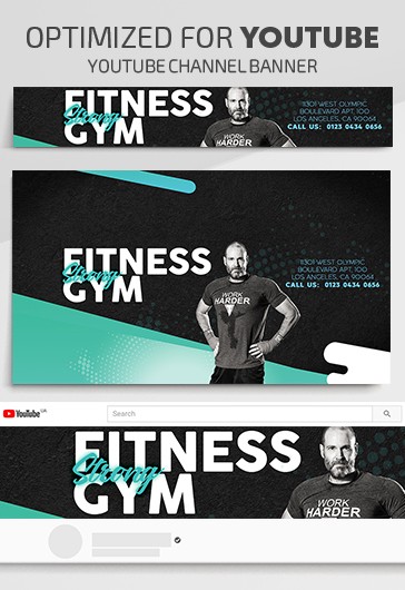 Web Banner Treino De Fitness Academia Social Media PSD Editável [download]  - Designi